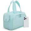 imageMontana West Travel Toiletry Bag Large Capacity Travel Bags Soft Makeup Organizer Lightweight Puffy Cosmetic Bag with Waterproof CompartmentLight Blue