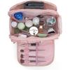 imageMontana West Travel Toiletry Bag Large Capacity Travel Bags Soft Makeup Organizer Lightweight Puffy Cosmetic Bag with Waterproof CompartmentLight Pink