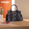 imageMontana West Wrangler Tote Bag for Women Western Camo Pattern Canvas Crossbody bag Handbag Vintage DesignBlack