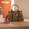 imageMontana West Wrangler Tote Bag for Women Western Camo Pattern Canvas Crossbody bag Handbag Vintage DesignGreen