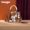 imageMontana West X Wrangler Tote Bag Cow Print Western Satchel Bags for Women with Braided Rope HandleBrown