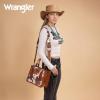 imageMontana West X Wrangler Tote Bag Cow Print Western Satchel Bags for Women with Braided Rope HandleBrown