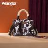 imageMontana West X Wrangler Tote Bag Cow Print Western Satchel Bags for Women with Braided Rope HandleCoffee
