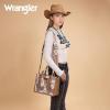 imageMontana West X Wrangler Tote Bag Cow Print Western Satchel Bags for Women with Braided Rope HandleKhaki