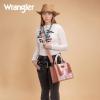 imageMontana West X Wrangler Tote Bag Cow Print Western Satchel Bags for Women with Braided Rope HandlePink