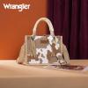 imageMontana West X Wrangler Tote Bag Cow Print Western Satchel Bags for Women with Braided Rope HandleTan