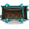 imageMontana West X Wrangler Tote Bag Cow Print Western Satchel Bags for Women with Braided Rope HandleTurquoise