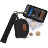imageMontana WestxWrangler KeyChain Wristlet Wallets for Women Western Dual Pouch Wristlet Embroidered Boot Scroll Card Holder Wallet With ZipperBBlack