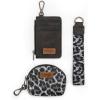 imageMontana WestxWrangler KeyChain Wristlet Wallets for Women Western Dual Pouch Wristlet Embroidered Boot Scroll Card Holder Wallet With ZipperLeopard Black