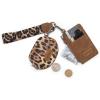 imageMontana WestxWrangler KeyChain Wristlet Wallets for Women Western Dual Pouch Wristlet Embroidered Boot Scroll Card Holder Wallet With ZipperLeopard Brown