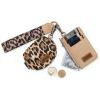 imageMontana WestxWrangler KeyChain Wristlet Wallets for Women Western Dual Pouch Wristlet Embroidered Boot Scroll Card Holder Wallet With ZipperLeopard Coffee