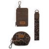 imageMontana WestxWrangler KeyChain Wristlet Wallets for Women Western Dual Pouch Wristlet Embroidered Boot Scroll Card Holder Wallet With ZipperLeopard Tan