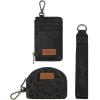 imageMontana WestxWrangler KeyChain Wristlet Wallets for Women Western Dual Pouch Wristlet Embroidered Boot Scroll Card Holder Wallet With ZipperTooling Black