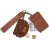 imageMontana WestxWrangler KeyChain Wristlet Wallets for Women Western Dual Pouch Wristlet Embroidered Boot Scroll Card Holder Wallet With ZipperTooling Brown