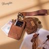 imageMontana WestxWrangler KeyChain Wristlet Wallets for Women Western Dual Pouch Wristlet Embroidered Boot Scroll Card Holder Wallet With ZipperTooling Brown