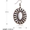 imageRustic Coutures Western Turquiose Earrings for Women Cowgirl Country Dangling Concho Western JewelryAWhite Turquoise