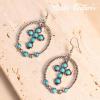 imageRustic Coutures Western Turquiose Earrings for Women Cowgirl Country Dangling Concho Western JewelryCTurquoise