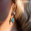 imageRustic Coutures Western Turquiose Earrings for Women Cowgirl Country Dangling Concho Western JewelryDTurquoise