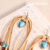 imageRustic Coutures Western Turquiose Earrings for Women Cowgirl Country Dangling Concho Western JewelryGTurquoise