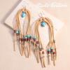 imageRustic Coutures Western Turquiose Earrings for Women Cowgirl Country Dangling Concho Western JewelryGTurquoise