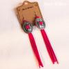 imageRustic Coutures Western Turquiose Earrings for Women Cowgirl Country Dangling Concho Western JewelryHot Pink