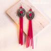 imageRustic Coutures Western Turquiose Earrings for Women Cowgirl Country Dangling Concho Western JewelryHot Pink