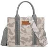 imageMontana West Wrangler Tote Bag for Women Western Camo Pattern Canvas Crossbody bag Handbag Vintage DesignGrey