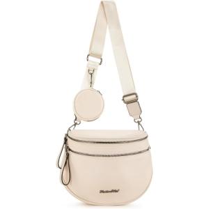 imageMontana West Large Bum Bag Nylon Crossbody Bags Mom Purse with with Coin PurseBeige