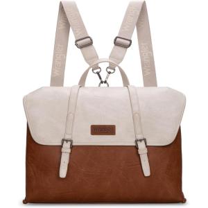 imageMontana West Wrangler 156 Inch Laptop Backpack Convertible Crossbody Bags Tophandle Handbags for BusinessTravelOfficeBeige  Brown