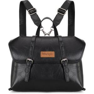 imageMontana West Wrangler 156 Inch Laptop Backpack Convertible Crossbody Bags Tophandle Handbags for BusinessTravelOfficeBlack