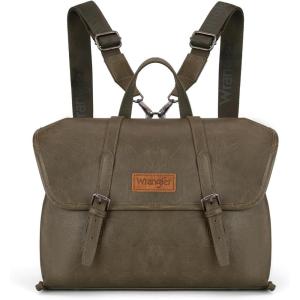 imageMontana West Wrangler 156 Inch Laptop Backpack Convertible Crossbody Bags Tophandle Handbags for BusinessTravelOfficeGreen