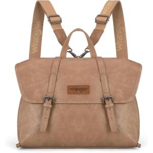 imageMontana West Wrangler 156 Inch Laptop Backpack Convertible Crossbody Bags Tophandle Handbags for BusinessTravelOfficeKhaki