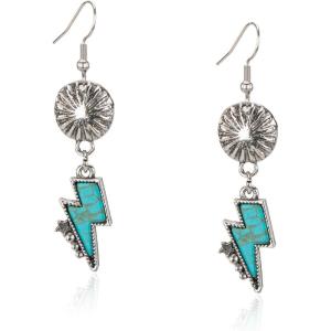 imageRustic Coutures Western Turquiose Earrings for Women Cowgirl Country Dangling Concho Western JewelryDTurquoise