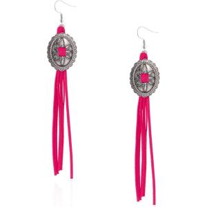 imageRustic Coutures Western Turquiose Earrings for Women Cowgirl Country Dangling Concho Western JewelryHot Pink