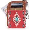 imageMontana West Wrangler Wallets for Women Boho Aztec Card Holder WG2203W005BDYAngel Diamond Burgundy