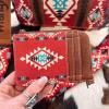 imageMontana West Wrangler Wallets for Women Boho Aztec Card Holder WG2203W005BDYAngel Diamond Burgundy