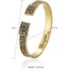 imageMontana West Wrangler Western Turquoise Bracelet for Women Cowgirl Country Adjustable Silver Plated Carved Floral Open Cuff Bangle JewelryGoldFloral