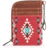 imageMontana West Wrangler Wallets for Women Boho Aztec Card Holder WG2203W005BDYAngel Diamond Burgundy