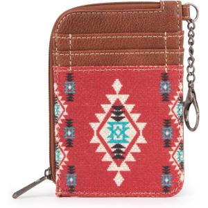 imageMontana West Wrangler Wallets for Women Boho Aztec Card Holder WG2203W005BDYAngel Diamond Burgundy