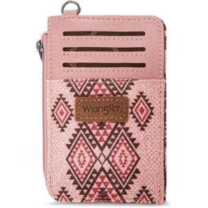 imageMontana West Wrangler Wallets for Women Boho Aztec Card Holder WG2203W005BDYAztec Pink