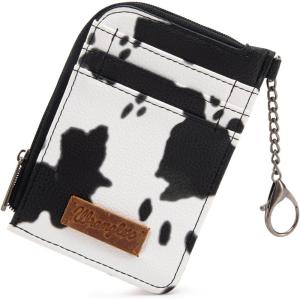imageMontana West Wrangler Wallets for Women Boho Aztec Card Holder WG2203W005BDYCow Print Black