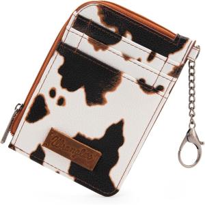 imageMontana West Wrangler Wallets for Women Boho Aztec Card Holder WG2203W005BDYCow Print Brown