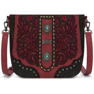 imageMontana West Crossbody Bags for Women Western Tooled Embroidered PurseBlack