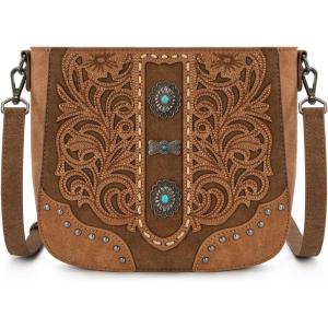 imageMontana West Crossbody Bags for Women Western Tooled Embroidered PurseBrown