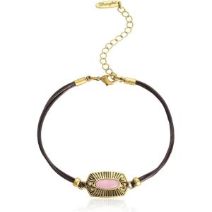 imageMontana West Wangler Charm Bracelet for Women Western Natural stone Chain Bracelet Dainty Jewelrygoldpink