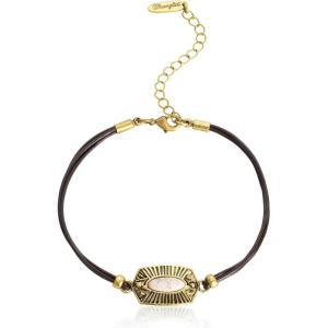 imageMontana West Wangler Charm Bracelet for Women Western Natural stone Chain Bracelet Dainty Jewelrygoldwhite