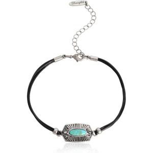 imageMontana West Wangler Charm Bracelet for Women Western Natural stone Chain Bracelet Dainty Jewelrysilverturquoise