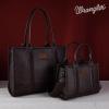 imageMontana West  Wrangler Tote Bag for Women Western Cow Print Purse Designer Top Handle HandbagsL Coffee