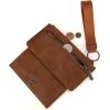 imageX Wrangler Minimalist Wallet Women Card Cases ampamp Money Organizers Wristlet with Wallet Large Clutch with Coin Purse Smooth Zipper and Rfid LiningBrown