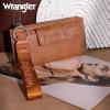 imageX Wrangler Minimalist Wallet Women Card Cases ampamp Money Organizers Wristlet with Wallet Large Clutch with Coin Purse Smooth Zipper and Rfid LiningBrown